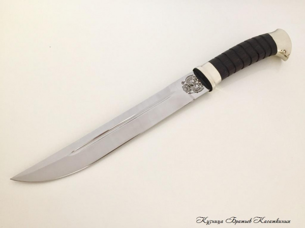Нож казачий "Пластунский" сталь Bohler k100.Рукоять дерево Венге.