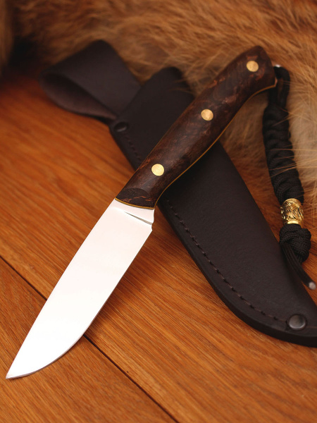 Нож "Сапран" Bohler N690, рукоять карельская береза.