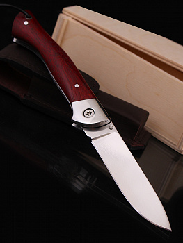 Нож "Легионер 2" Клинок Bohler N690. Больстер нержавеющая сталь. Рукоять дерево Падук.