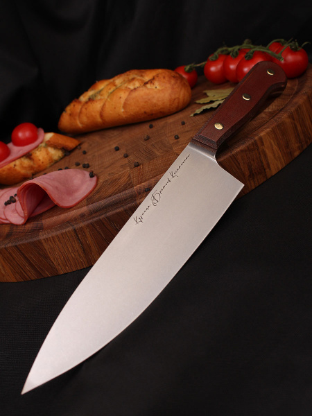 Шеф нож серии "Classic" Bohler N690, рукоять текстолит.